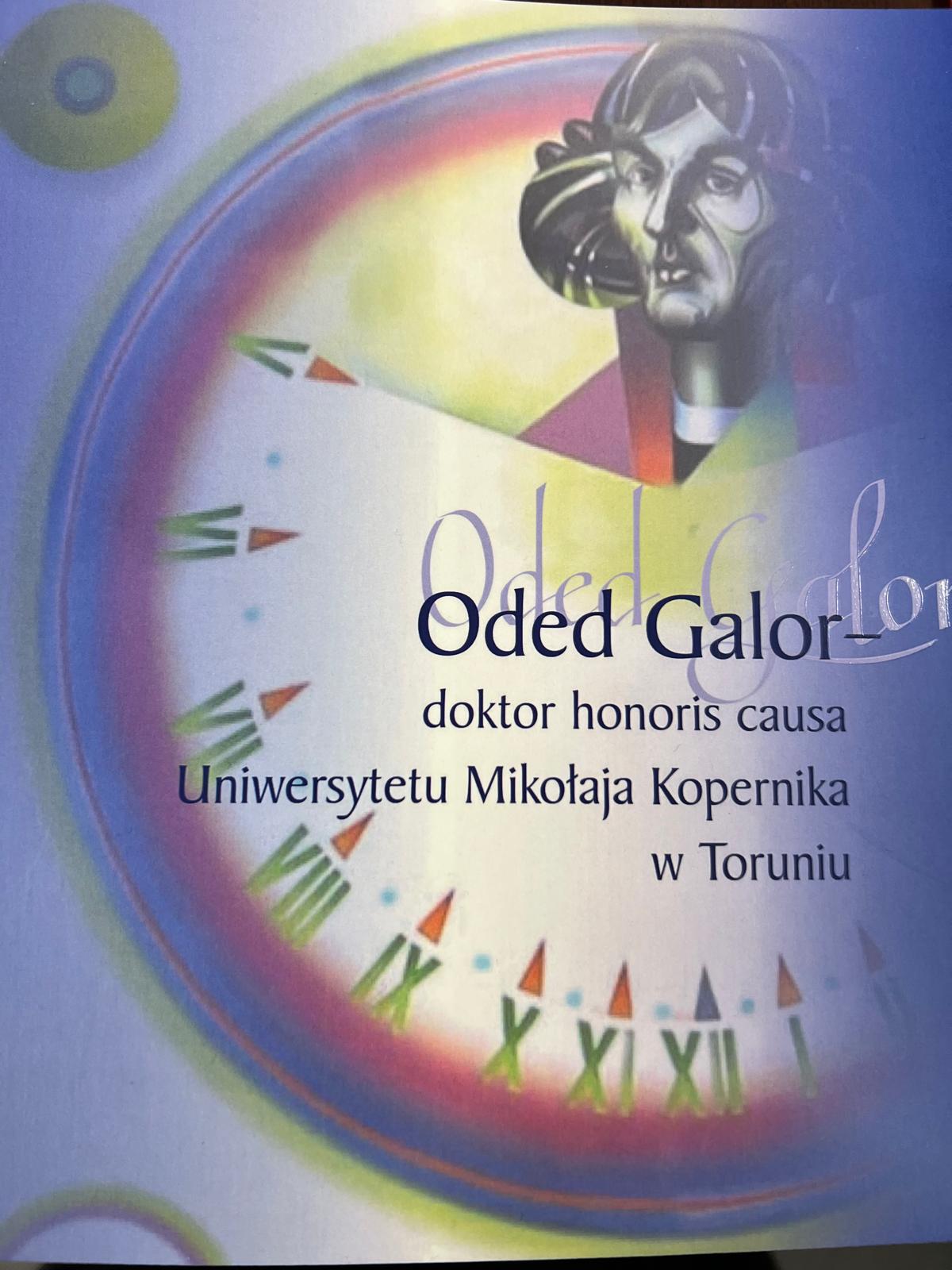 The bulletin for Professor Galor's conferral